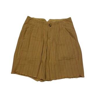 Free People Pin Striped Trouser Shorts Tan size 0